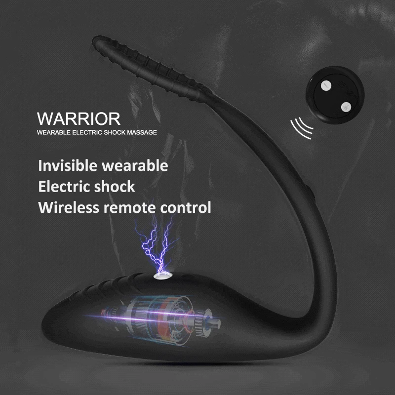 Вибратор с электрическим током для массажа простаты с кольцом на член, беспроводные дистанционные секс-игрушки для мужчин, Анальная пробка, эротические игрушки для взрослых