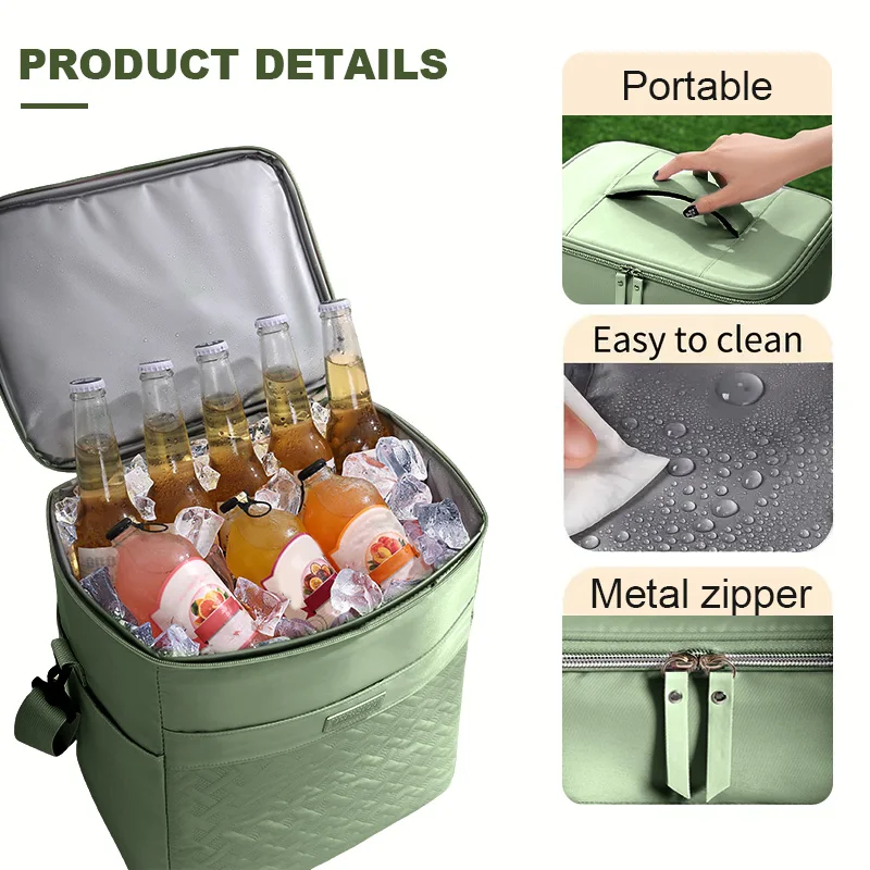 Cartoon Leakproof Insulated Thermal Cooler Backpack Soft Polyester Tote Travel Picnic Beach Soft Food Cans Storage