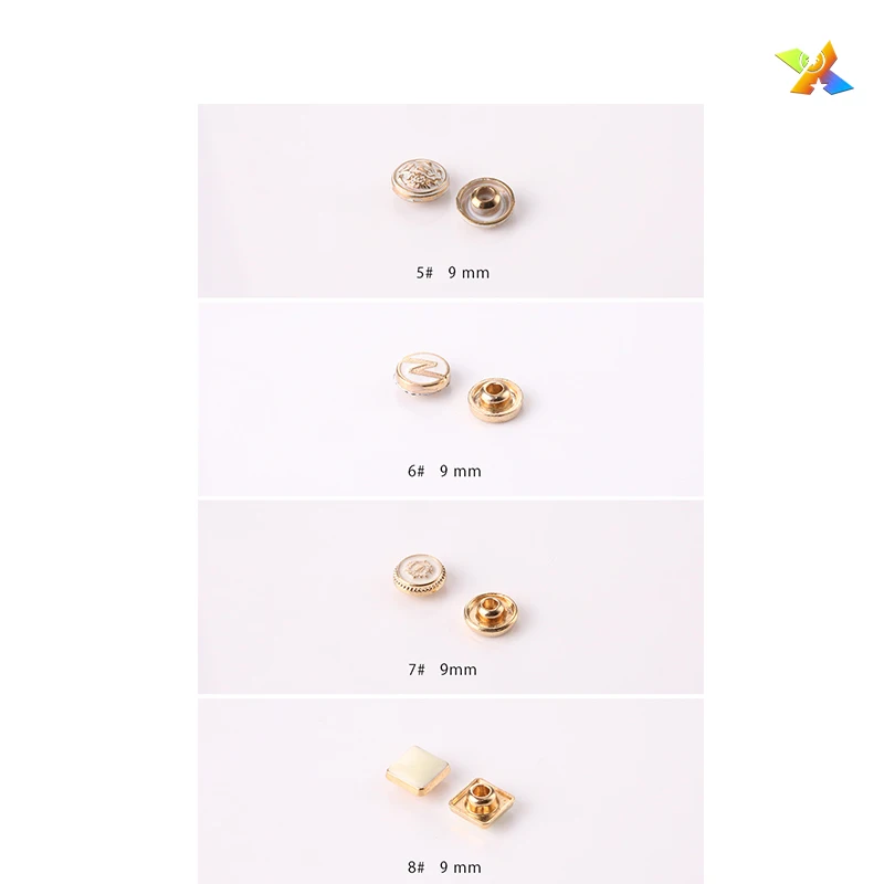 10mm custom accessories pearl covered decorative metal jeans screw rivets for belt