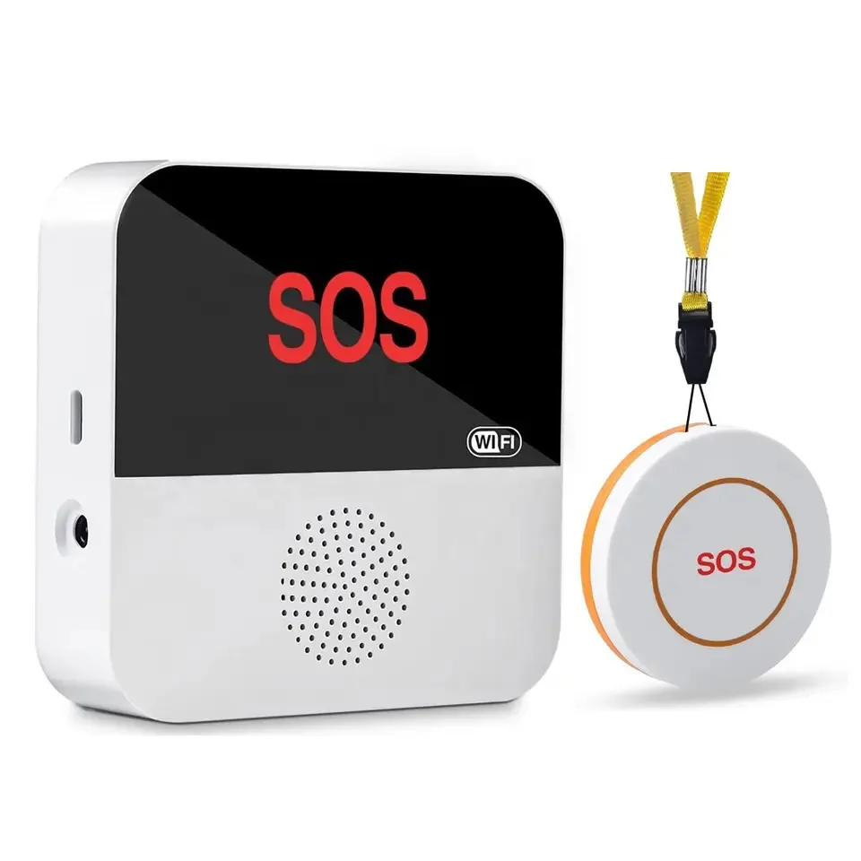 Tuya Smart Wifi Wireless Emergency SOS Panic Button Elderly Fall Alert Alarm Call Button SOS Caregiver Pager For Elderly