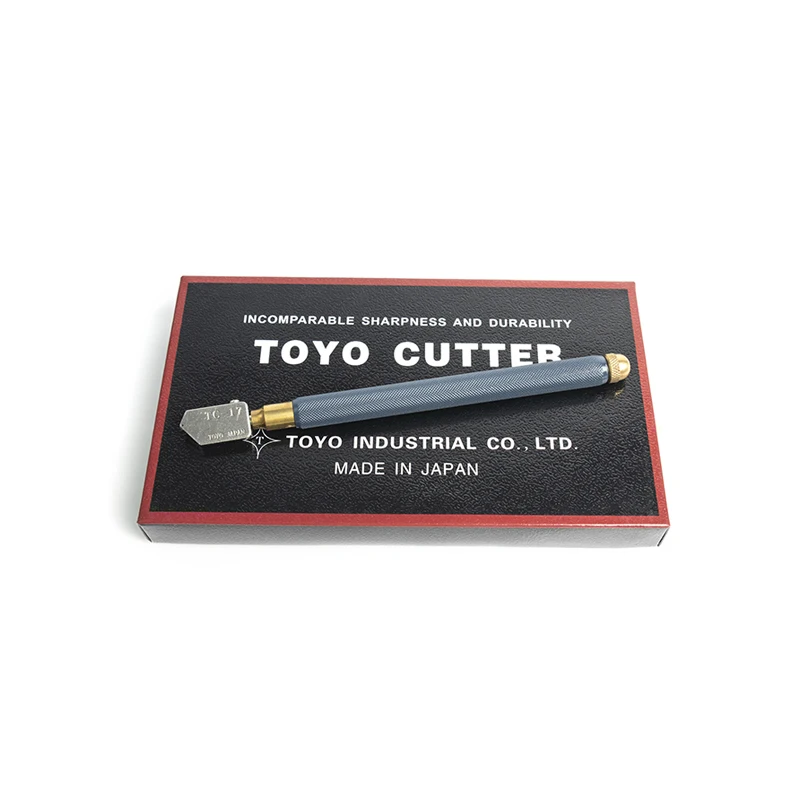 Professional original 6pcs oiled black iron handle toyo tc 17 glass cutter The best glass tile cutting tool