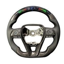 Hot Selling LED Carbon with carbon fiber with perforated leather with LED light on steering wheel for 2019-Corolla