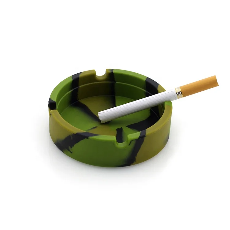 Amazon Hot Sell Wholesale  Creative Fireproof Customized Log Tobacco Smoke Tray  Silicone Ashtray