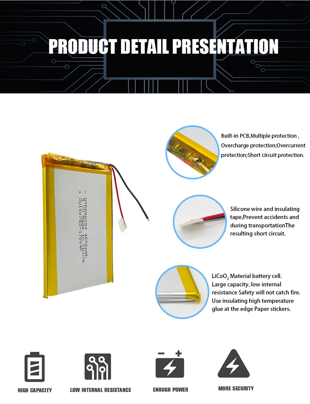 KC RoHS UL Certified Rechargeable Lithium 3.7V 4000mah 14.8Wh Lipo Battery Li Ion 3.7v Manufacturer
