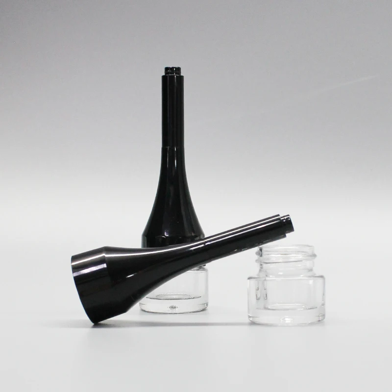 Unique Eyeliner Tube Container Black Pink Eyeliner Packaging Compact Powder Case Cosmetic Packaging Custom Color Round Shaped