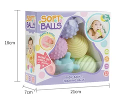 Massage Ball Soft Sensory Ball Toys For Babies Hands Touch Massage Textured Rubber Ball For Children