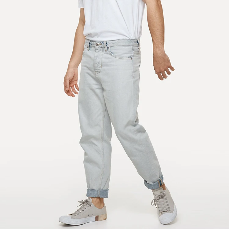 hot sale low waist custom design buy jeans in bulk denim fabric jean pant men pants