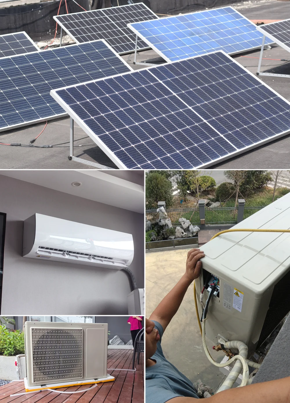 R32 Aire Acondicionado Inverter 9000btu 1ton Wall Mounted Hybrid Solar Ac Unit Air Conditioner Smart Air Conditioners