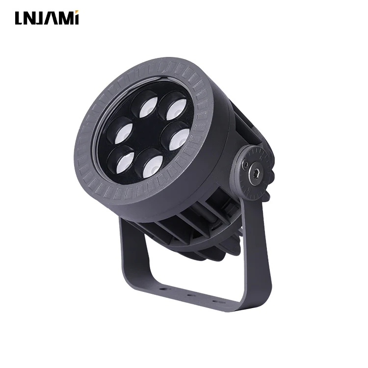 LNJAMI IP66 12W 18W Outdoor DMX Dimmable RGB LED Flood Light For Outdoor Garden Tree Projector Floodlight