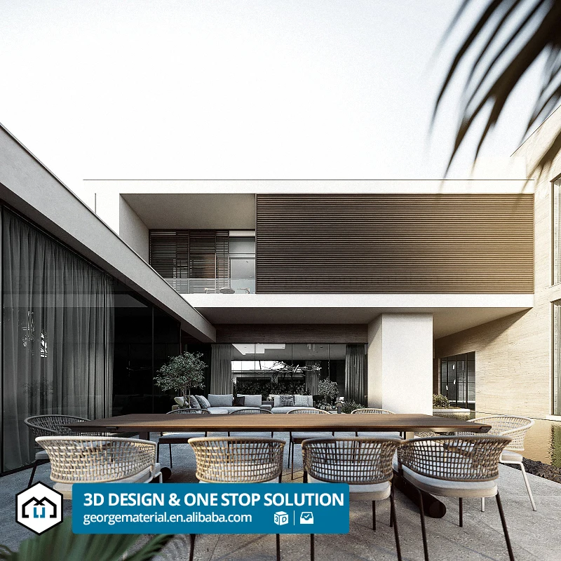 modern style villa exterior and interior design furniture 3d template home interior design ideas