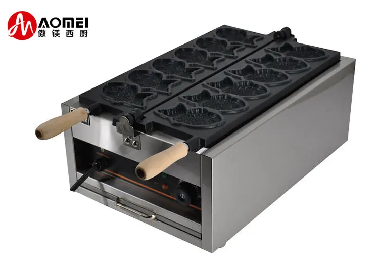 Автоматическая электрическая закуска газовая вафельная машина taiyaki в форме рыбы с 6
