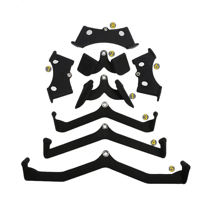 Uniqfitness China Cheapest Fitness Gym Cable Attachments Handle Grip Gym Equipment Lat Pull Down Bar Accessories