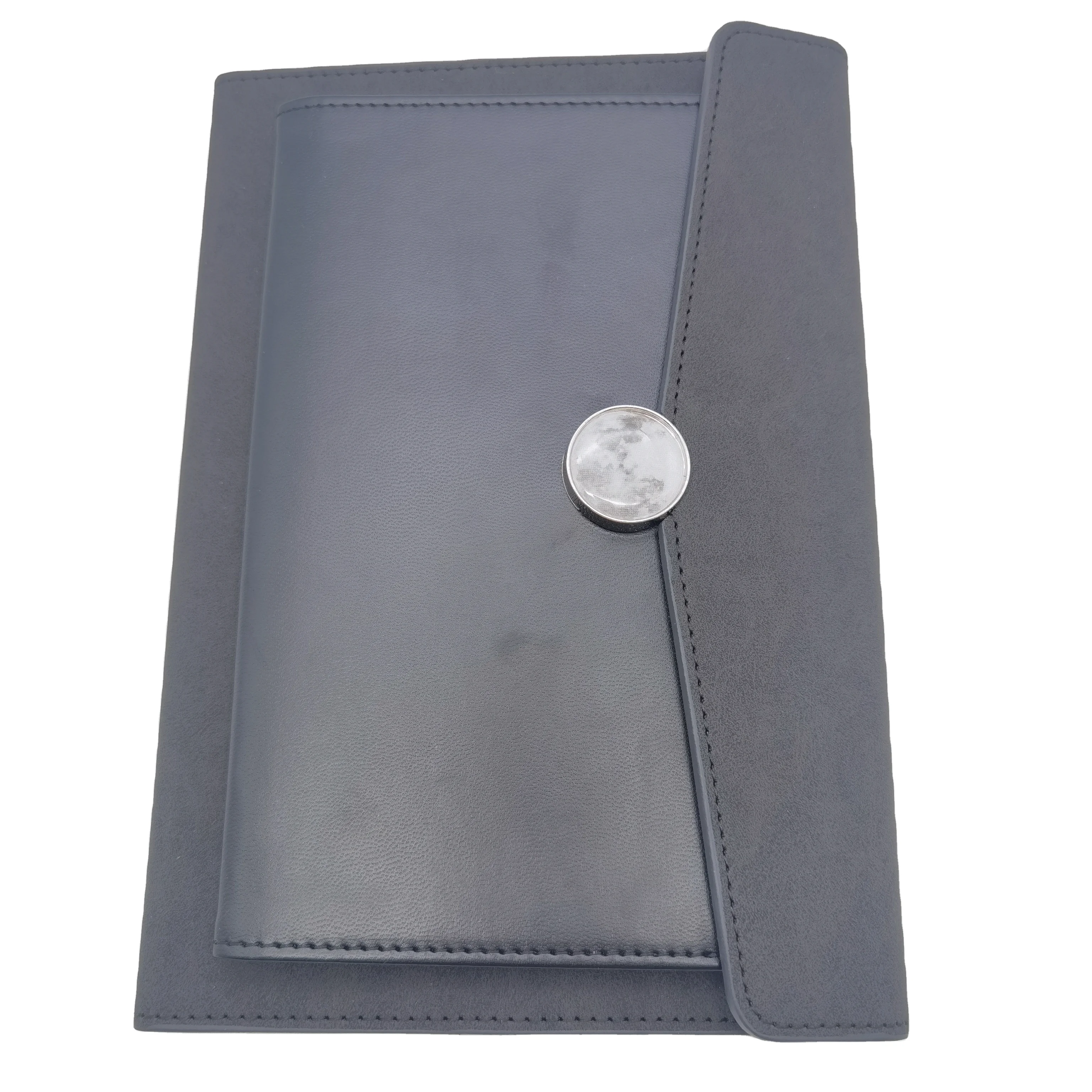 leather notebook gift journal pure leather diary with metal plate decoration