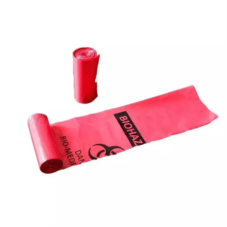 Hospital Use Yellow Red HDPE Plastic Disposable Waste Bags Autoclavable Bag Medical Biohazard Bag