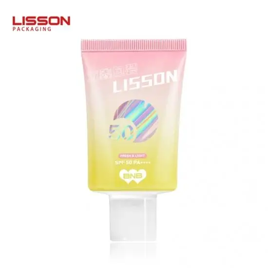Cosmetic Sunscreen BB Cream Tube Packaging ABL Laminate Oval Nozzle Tube With Screw Cap