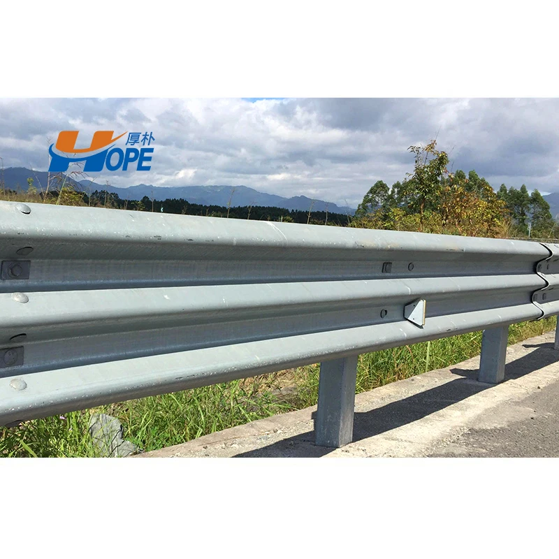 Highway Steel Guardrail Hot Dip Galvanized Surface Treatment