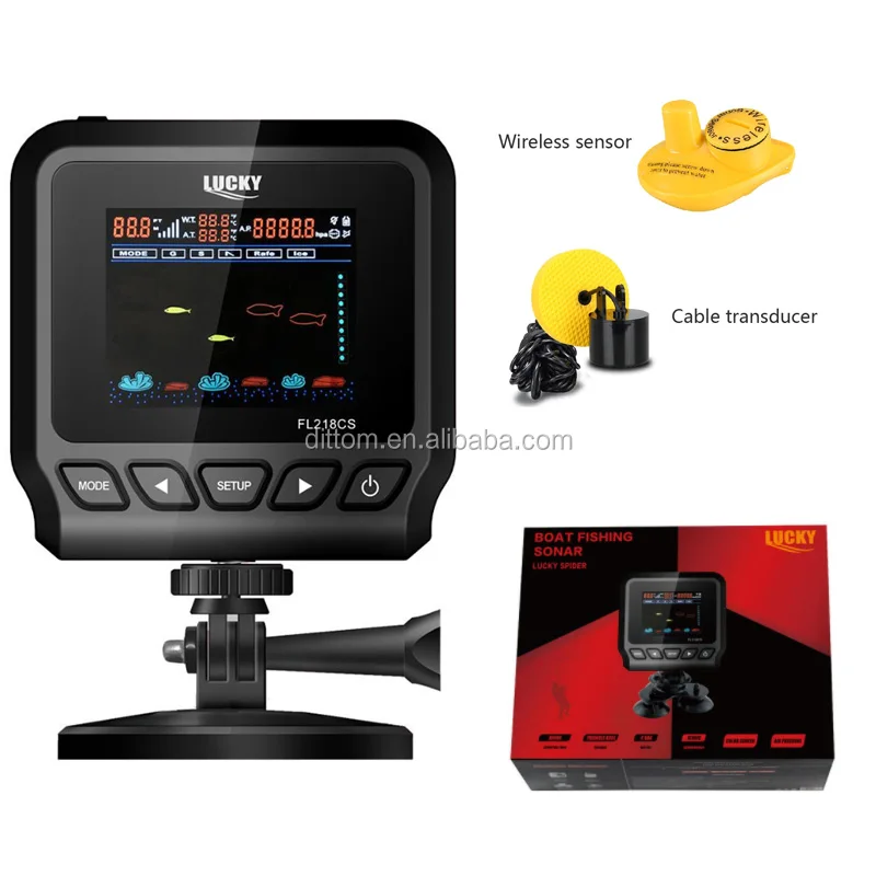 3,1 дюймовый лодочный сонар Lucky 218CS датчик рыболокатор для лодки-приманки