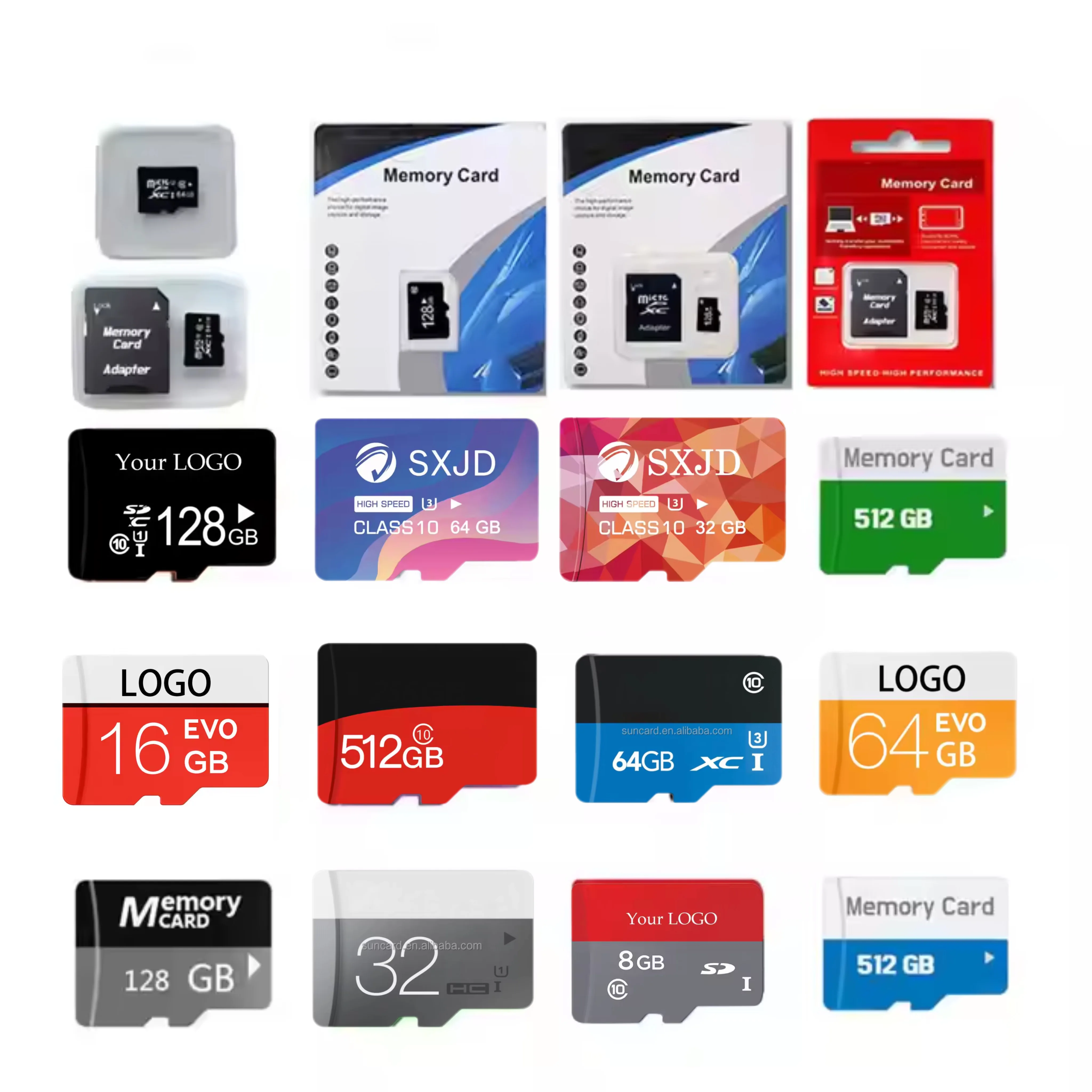 OEM Custom 8Gb 2Gb 16Gb 32Gb 64Gb 128Gb Fast Speed Siemens Sd Tf Memory Cards For Phone Camera Lenovo Memory Headphones Tf Card