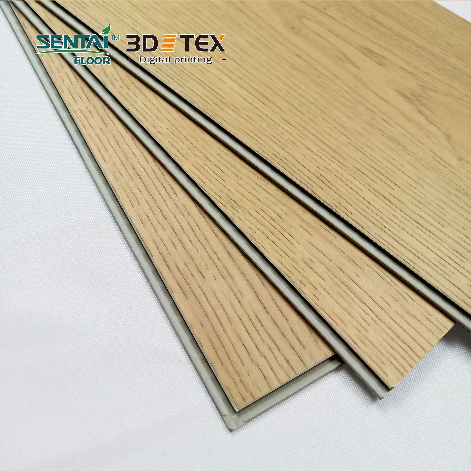 sentai 3D TEX digital printing spc flooring with SPC core vinyl flooring for living room, bed room