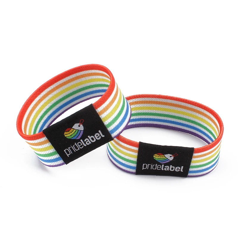 Cheapest oem logo promotional wristbands soft polyester heat transfer custom print design party wristband guangzhou factory