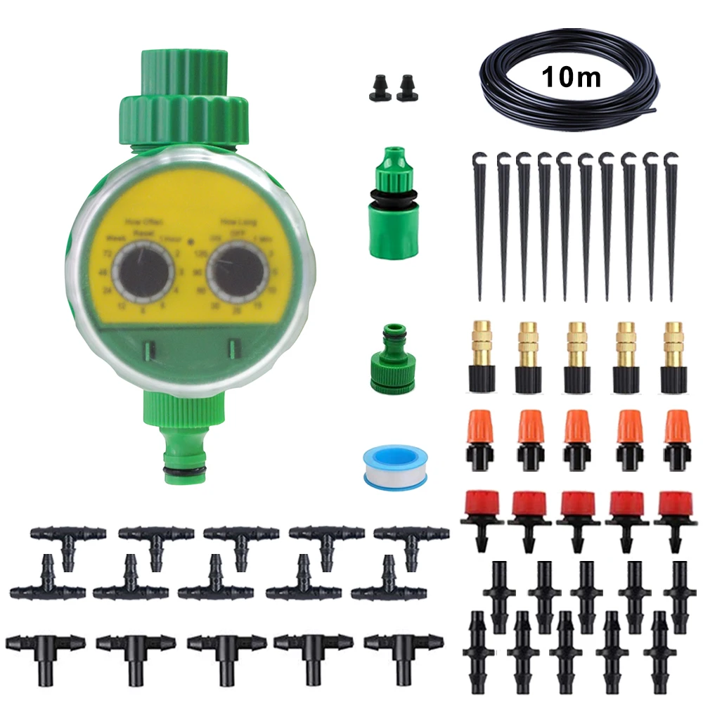China Popular 10M Drip Automatic Watering Control Garden  Battery mist irrigation system