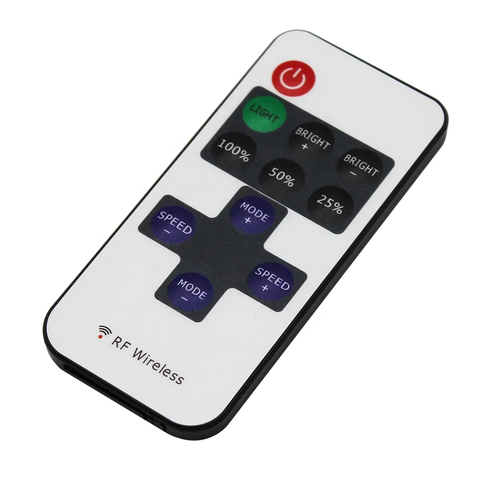 11 Key LED Strips Percentage Control Universal 5-24V 12A LED Controller with RF Remote Control