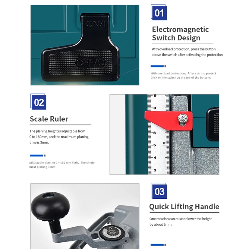 Multifunctional Electric Polisher Woodworking Flat Planer Bench Saw Drilling Machine Home Decoration Polisher Tool Three-in-one