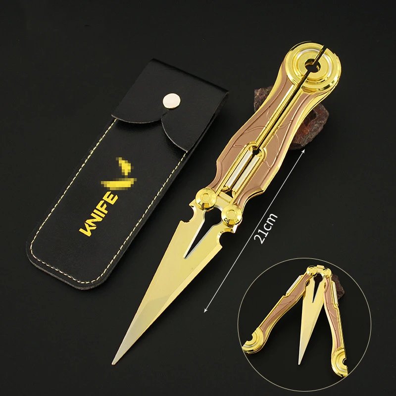 Hot selling Birthday Christmas Kids Children Toy Gifts 360 Degree Rotating Folding Pocket Metal Toy Knife Weapons For Kids