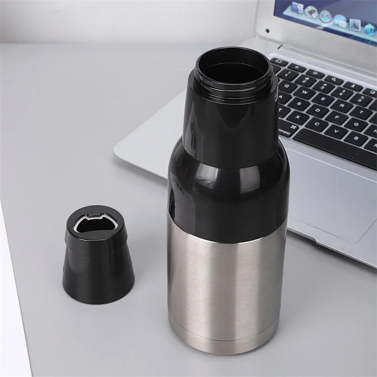 Bottle and Can Thermo Vacuum Insulated Double Walled Stainless Steel 3-in-1 Beer Bottle and Can Cooler with Beer Opener