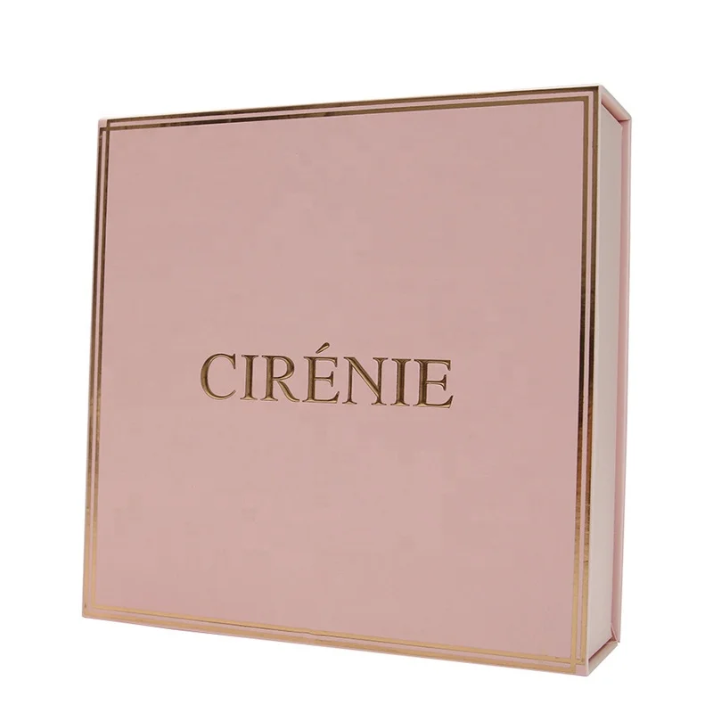 Custom Printed Large A4 Deep Baby Pink Magnet Gift Box With Magnetic Closure Lid oem logo