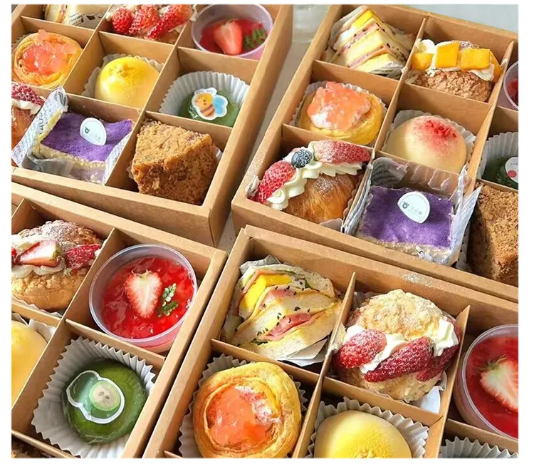 Custom High Quality Rectangular Stackable Food Catering Tray Bakery Cookies Cake Dessert Package Platter Box
