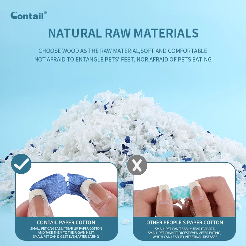 Wholesale Hamster Paper Cotton Mat Deodorant Absorbent Breathable Golden Bear Bedding Padding for Small Pet