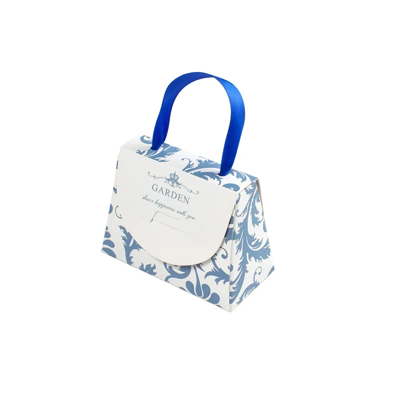 Korean Small Pink Girl Lipstick Packaging Box In Stock Mini Retro Compact Gift Folding Handle Packaging Bag