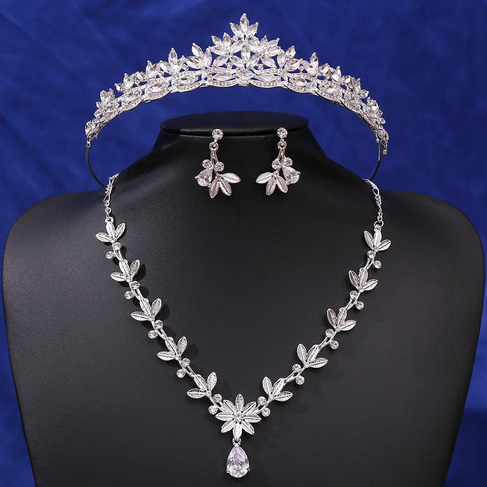 Tiaras and Crowns for Women Tiaras Earrings Necklace Crystal Bridal Jewelry Set Costume Party Prom Pageant Jewelry for Women