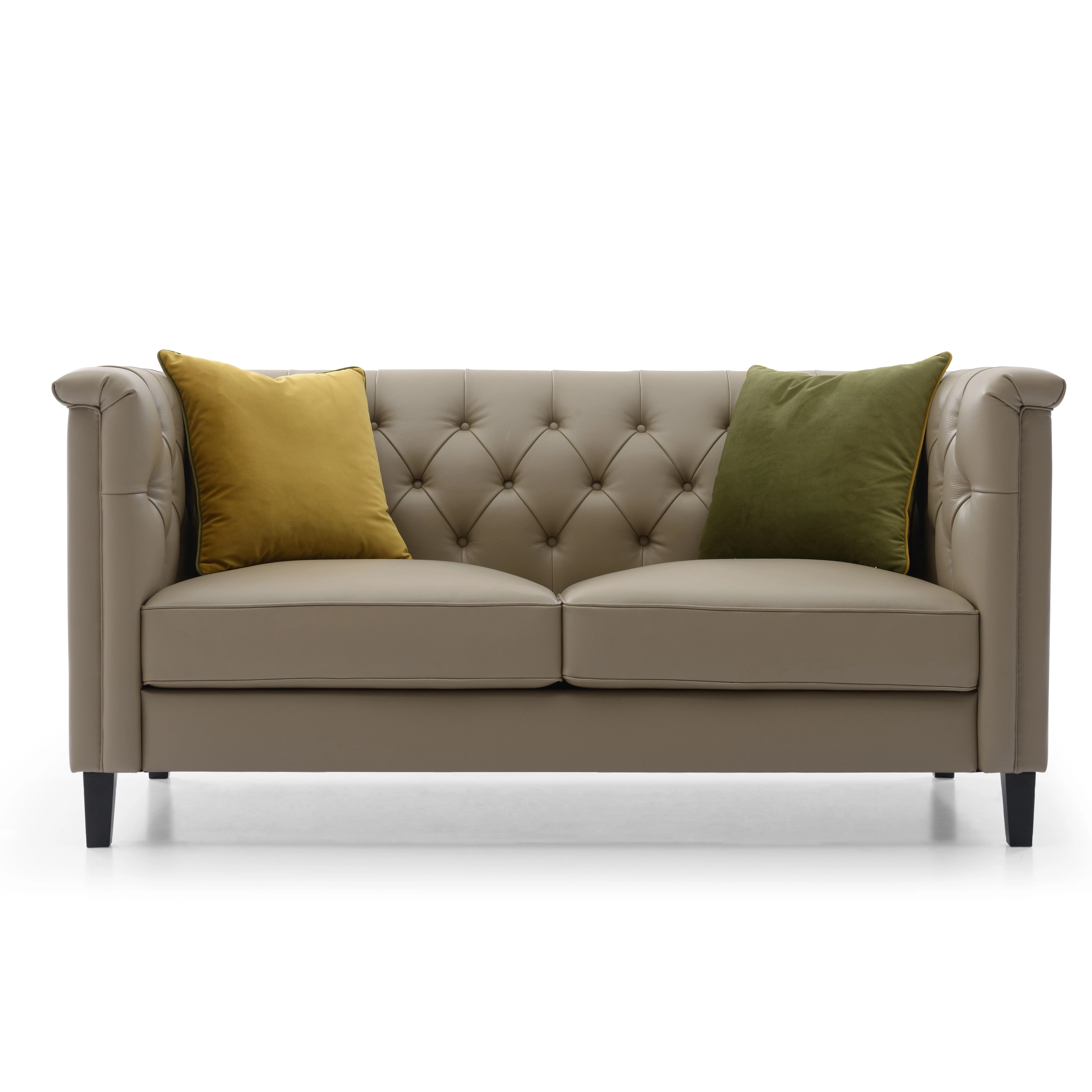 Classic American Pulled Point Soft  Leather Sofa Bed