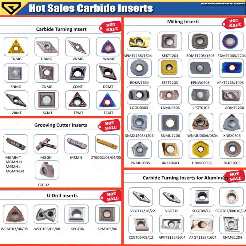 Hardvik качественная вставка из карбида вольфрама WBGT WBGT060104 WBGT060102 R/L -F Para Acero неоксидируемый алюминий переменного тока для нержавеющей стали