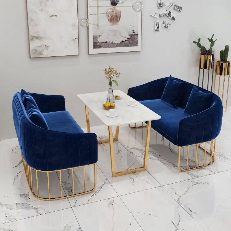 Combination Web Celebrity Business Rest Area Dessert Shop Coffee Shop Tea Shop Desk And Chair sofa Chair