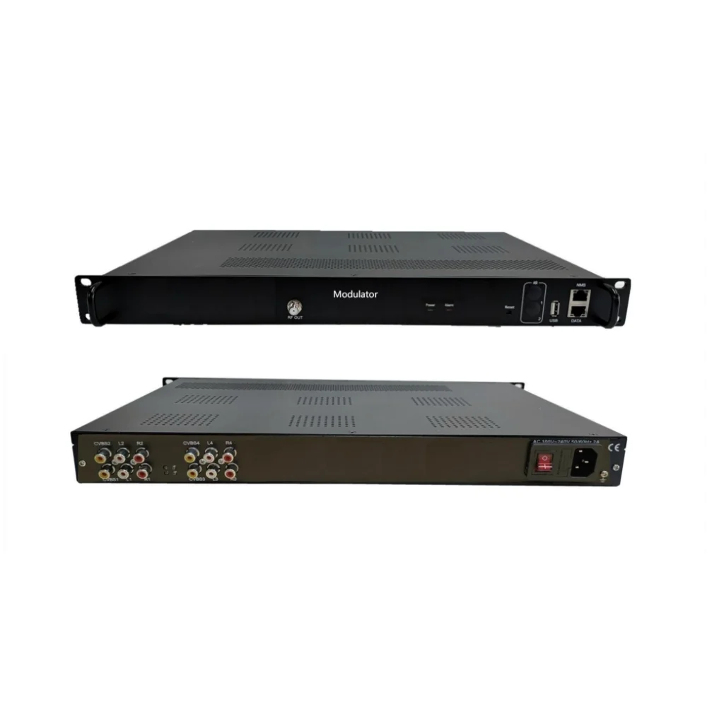 4/8 AV to RF CVBS Encoder Modulator DVB-C DVB-T ISDBT ATSC MPEG-2 SD Encoder Modulator