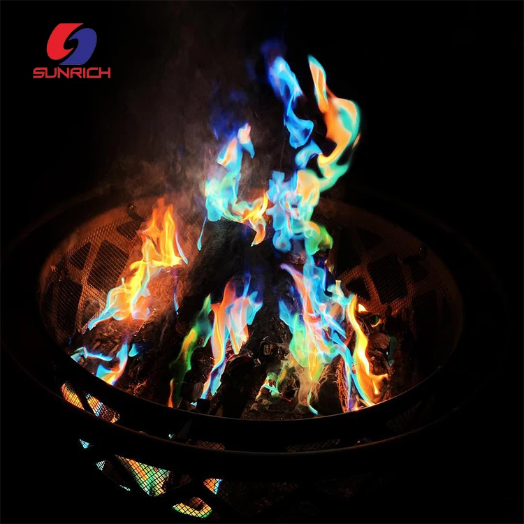 Magical Sunrich Flames Create Colorful Vibrant Mystical Fire for Fire Pit Camfire Bonfire Fireplace