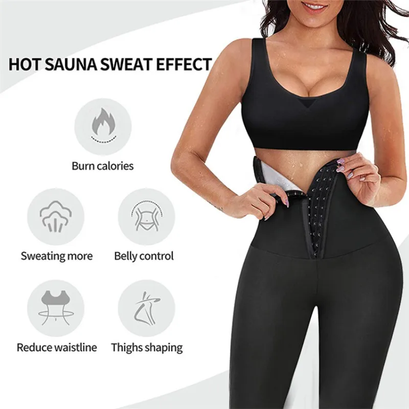 
Breathable Hooks Waist Trainer Corset High Waist Yoga Pants Gym Leggings With Waist Cincher 