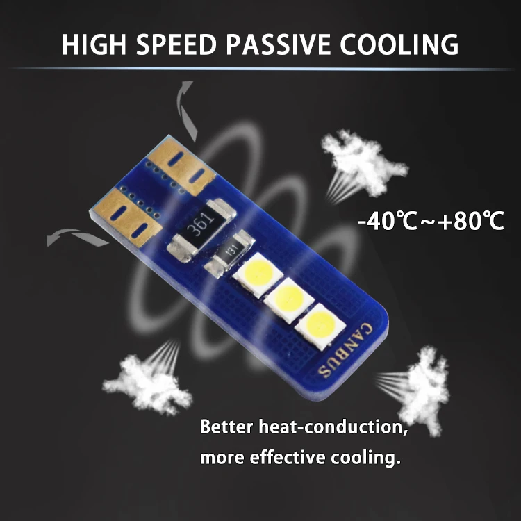 2022 New Style T10 LED 3030 Auto Light Bulb T10 Canbus 6smd 3030 Interior Light For Car License Light