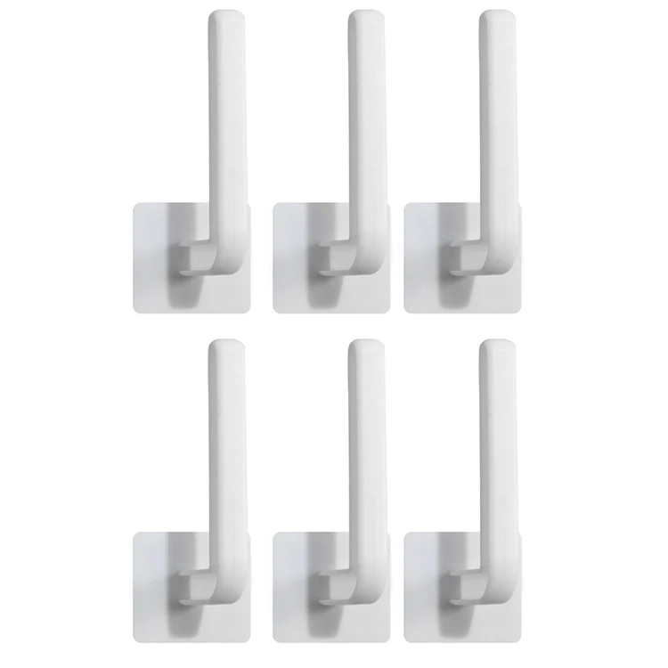 WELLFLYER Wall Hooks Transparent Reusable Seamless Hooks,Waterproof and Oilproof,Bathroom Kitchen Heavy Duty Self Adhesive Hooks