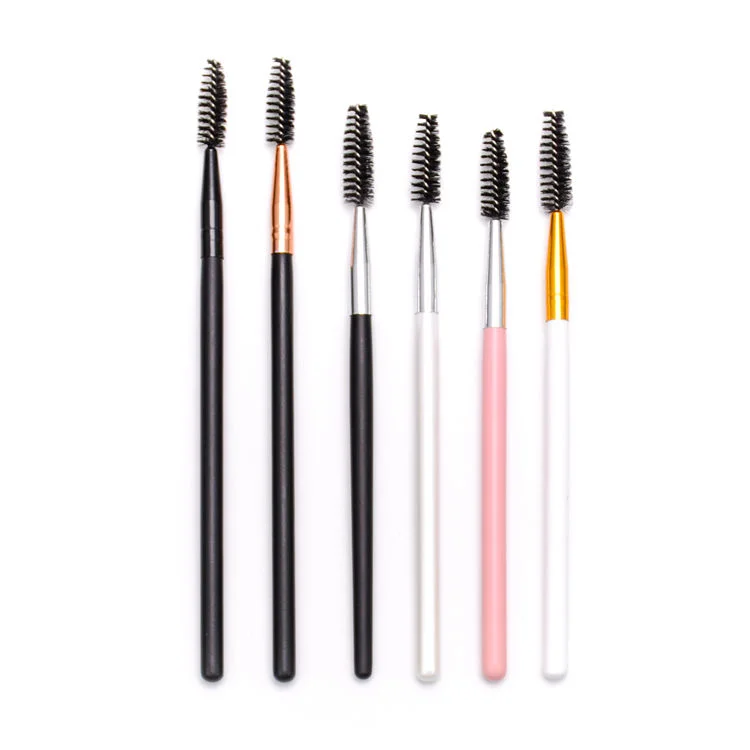 RU eyelash brush Makeup Eyelash Eyebrow Mini Brushes Nylon Brush Material and Eye Use black nylon hair