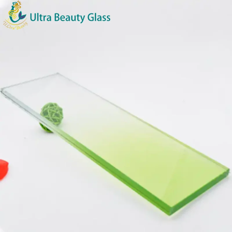 Hot Sale Low Iron Polished Edge Gradient Color Tempered Laminated Glass with PVB film