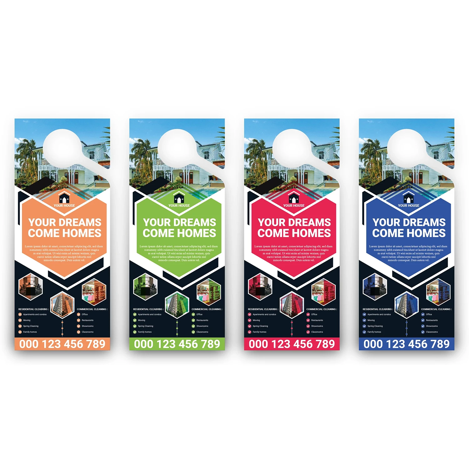 Premium 300gsm Paper Custom printing service menu brochure manual catalogue pamphlet door hanger flyer printing