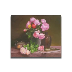OEM Modern Decoration Oil Paintings Art Wall Painting Canvas Flowers Hand Painted Oil Painting