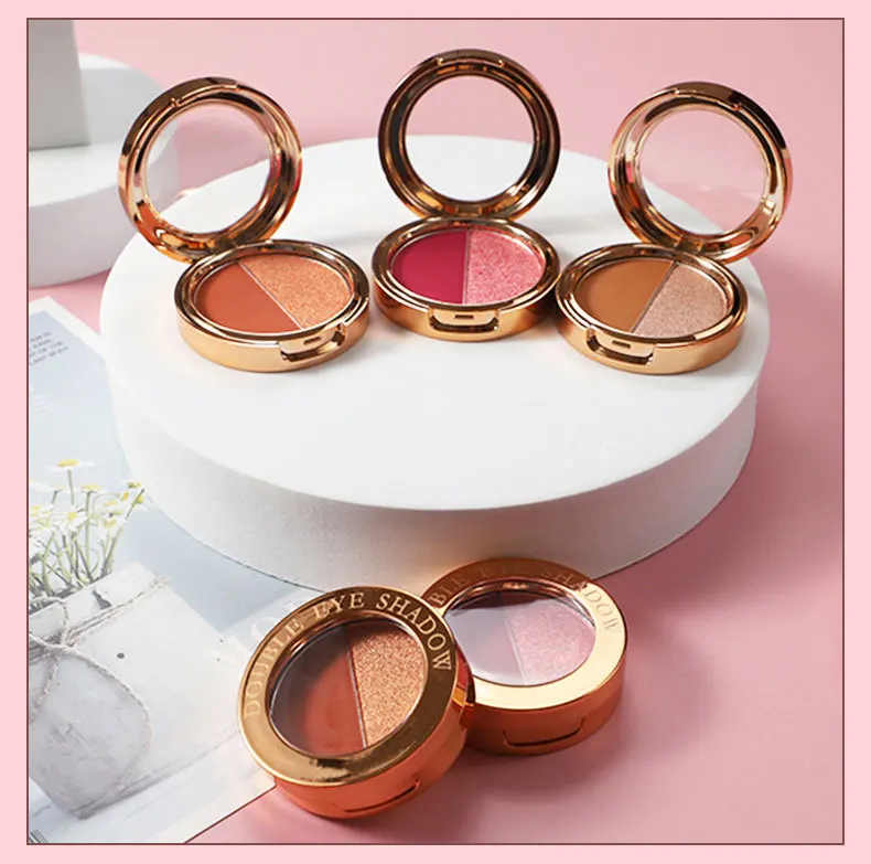 new trending hot sale eyeshadow with your own logo matte shimmer high pigmented 2 in 1 eyeshadow vegan cruelty free