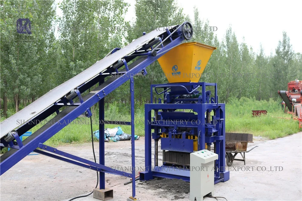 Used Manual QT4 Brick Block Making Machine for Fly Ash with Reliable Engine Home Use Automatic Cement Hollow Brick Machinery