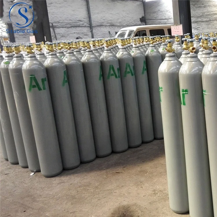 Factory Supply 40L Argon Refill Cylinder 6M3 Capacity Low Prices 99.999% Argon Gas With Cylinder