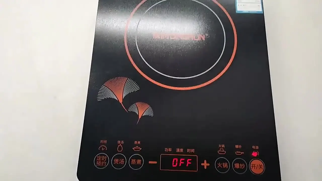 New Design 2000W Single Burner Induction Cooker Home Appliance with Battery Power Source for Kitchen Use